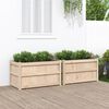 vidaXL Jardineras de exterior 2 unidades madera maciza de pino