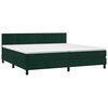 vidaXL Cama box spring con colch&oacute;n terciopelo verde oscuro 200x200 cm