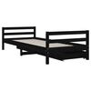 vidaXL Estructura cama infantil y cajones madera pino negro 90x190 cm