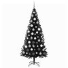 vidaXL Árbol de Navidad con 300 LED con soporte Negro 180 cm PVC