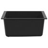vidaXL Lavabo Negro 370 x 460 mm 80% Cuarzo y 20% Resina