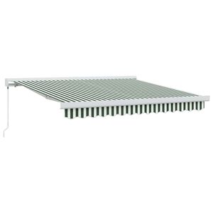vidaXL Toldo Retr&aacute;ctil Verde y 300 x 250 cm Tela y Metal