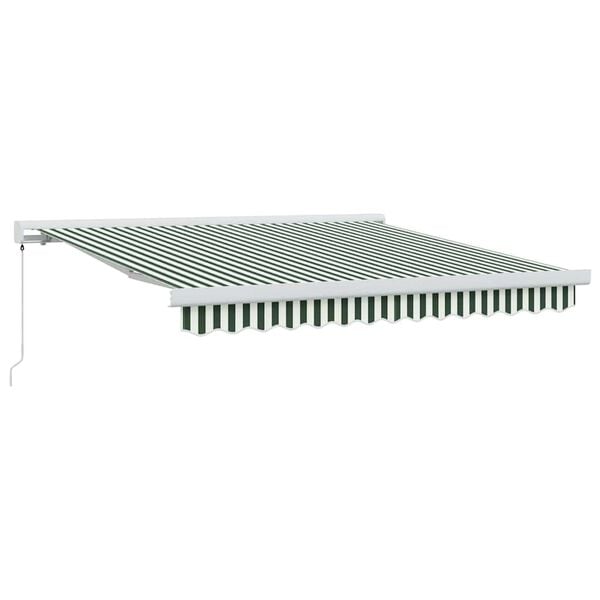 vidaXL Toldo Retr&aacute;ctil Verde y 300 x 250 cm Tela y Metal