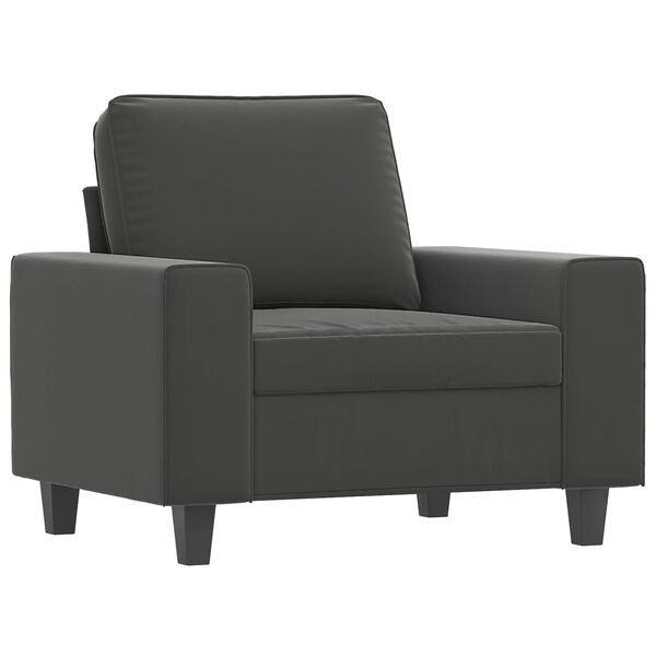 vidaXL Sill&oacute;n de tela microfibra gris oscuro 60 cm