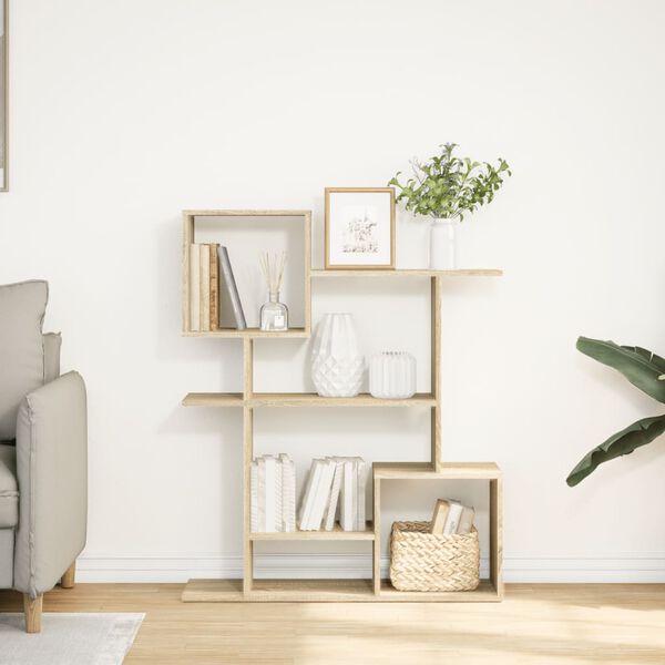 vidaXL Librer&iacute;a divisor madera ingenier&iacute;a roble Sonoma 92x29x112 cm