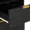vidaXL Juego de muebles de ba&ntilde;o 3 pzas madera contrachapada negro