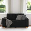 vidaXL Sof&aacute; Loveseat de tela negra de 160x77x82 cm