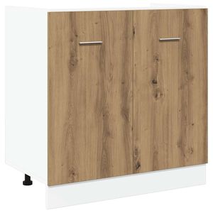 vidaXL Mueble bajo fregadero "Lyon" roble artesanal 80x46x81,5 cm madera de ingenier&iacute;a