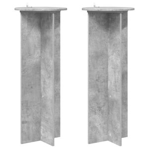 vidaXL Soporte de plantas 2 pcs Gris Hormig&oacute;n &Oslash;40 x 100 cm