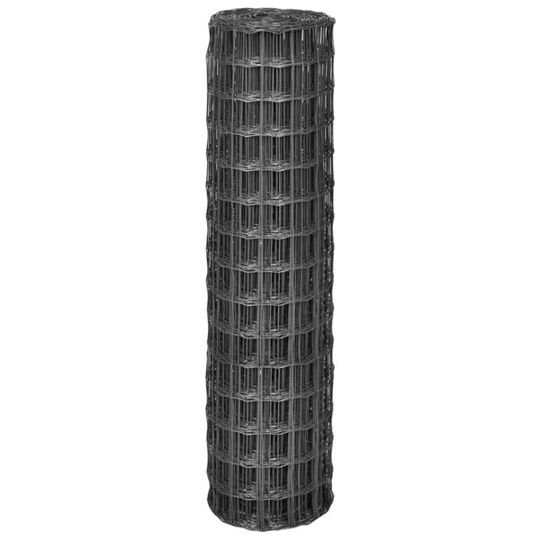 vidaXL Euro Valla acero gris 10x1,5 m