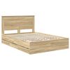vidaXL Estructura de cama Roble Sonoma 150 x 200 cm Madera Ingenieril