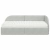 vidaXL Estructura de Cama Esquina con Colch&oacute;n Manual 2 pcs Gris claro