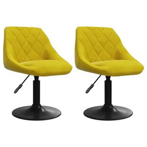 vidaXL Sillas de comedor giratorias 2 uds terciopelo amarillo mostaza