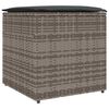vidaXL Caja de cojines Gris 50 x 50 x 50 cm rat&aacute;n sint&eacute;tico