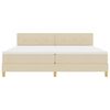 vidaXL Cama tipo Box Spring con coj&iacute;n Manual Crema 200 x 200 cm tela