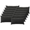 vidaXL Funda de almohada 12 pcs HOUTEN Negro 40 x 80 cm Terciopelo