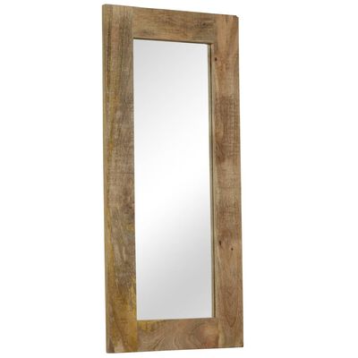 vidaXL Espejo de madera maciza de mango 50x110 cm