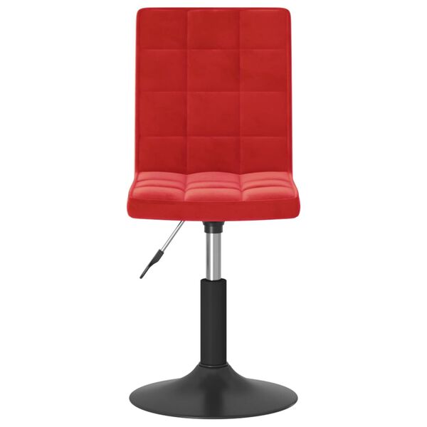 vidaXL Sillas de comedor giratorias 4 uds terciopelo rojo vino tinto
