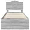 vidaXL Estructura de cama con cabecera Gris Sonoma 90 x 200 cm