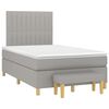 vidaXL Cama box spring con colch&oacute;n tela gris claro 120x200 cm