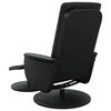 vidaXL Sill&oacute;n reclinable masaje con reposapi&eacute;s cuero sint&eacute;tico negro