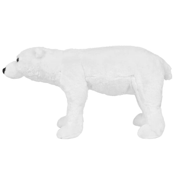 vidaXL Oso polar de peluche de pie blanco XXL