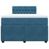 vidaXL Cama box spring con colch&oacute;n terciopelo azul 120x190 cm