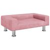 vidaXL Sof&aacute; para ni&ntilde;os de terciopelo rosa 70x45x26,5 cm