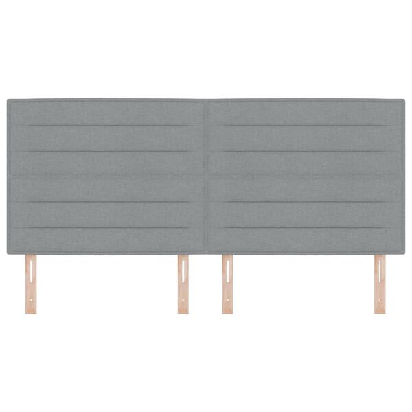 vidaXL Cabecero Gris Claro 200 cm tela