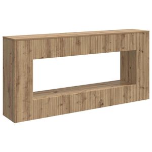 vidaXL Mesa Consola Rayado Roble Artesanal 155 x 29 x 74 cm