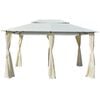 vidaXL Marquesina de jard&iacute;n con cortinas blanca 4x3 m