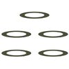 vidaXL adecuado para Anillos de &Aacute;rbol Plano 5 uds. Verde oliva Acero