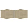 vidaXL Mesitas de noche 2 uds contrachapada color roble 40x30x30 cm