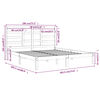 vidaXL Estructura de cama sin colchón madera maciza blanco 180x200 cm