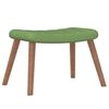 vidaXL Sill&oacute;n de relax con taburete de terciopelo verde claro