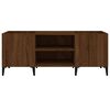 vidaXL Mueble discos madera contrachapada roble marr&oacute;n 121x38x48 cm