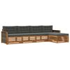 vidaXL Conjunto de sof&aacute;s de exterior 5 pcs Natural y Antracita