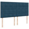 vidaXL Cama box spring con colch&oacute;n terciopelo azul 200x200 cm