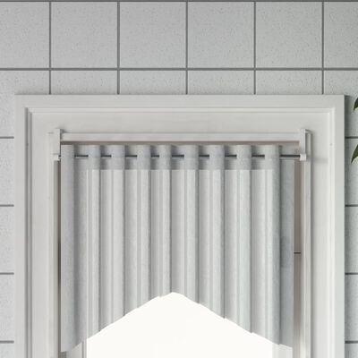 vidaXL Rieles de cortina 2 uds aluminio blanco y plateado 40-60 cm