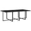 vidaXL Set comedor de jard&iacute;n 13 piezas y cojines rat&aacute;n sint&eacute;tico negro