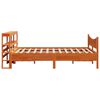 vidaXL Estructura cama con cabecero madera pino marr&oacute;n cera 140x200 cm