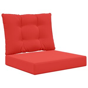 vidaXL Coj&iacute;n para sof&aacute; de exterior 2 pcs Rojo Poli&eacute;ster