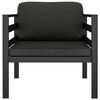 vidaXL Set muebles de jardín 7 pzas y cojines aluminio gris antracita