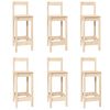 vidaXL Set de bar 7 piezas madera maciza de pino