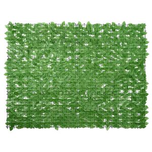 vidaXL Pantalla de balc&oacute;n de hojas verde 200x150 cm