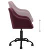 vidaXL Sillas de comedor giratorias 4 unidades tela morada