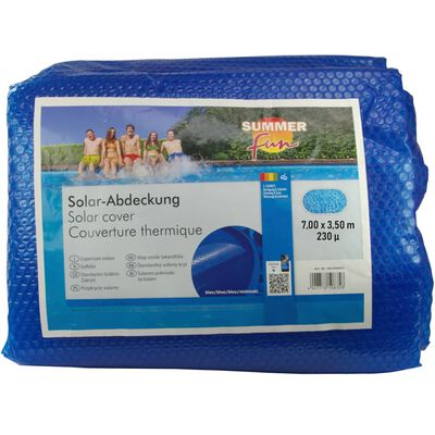 Summer Fun Cubierta solar para piscina ovalada PE azul 700x350 cm