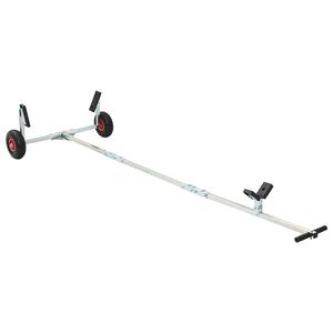 vidaXL Remolque de barco ajustable con neum&aacute;ticos neum&aacute;ticos Plateado