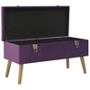 vidaXL Banco con compartimento de terciopelo morado 80 cm
