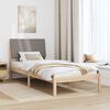 vidaXL Estructura de cama con cabecera Marr&oacute;n y taupe 90 x 200 cm